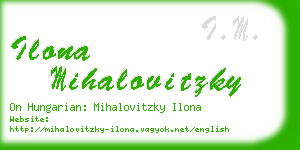 ilona mihalovitzky business card